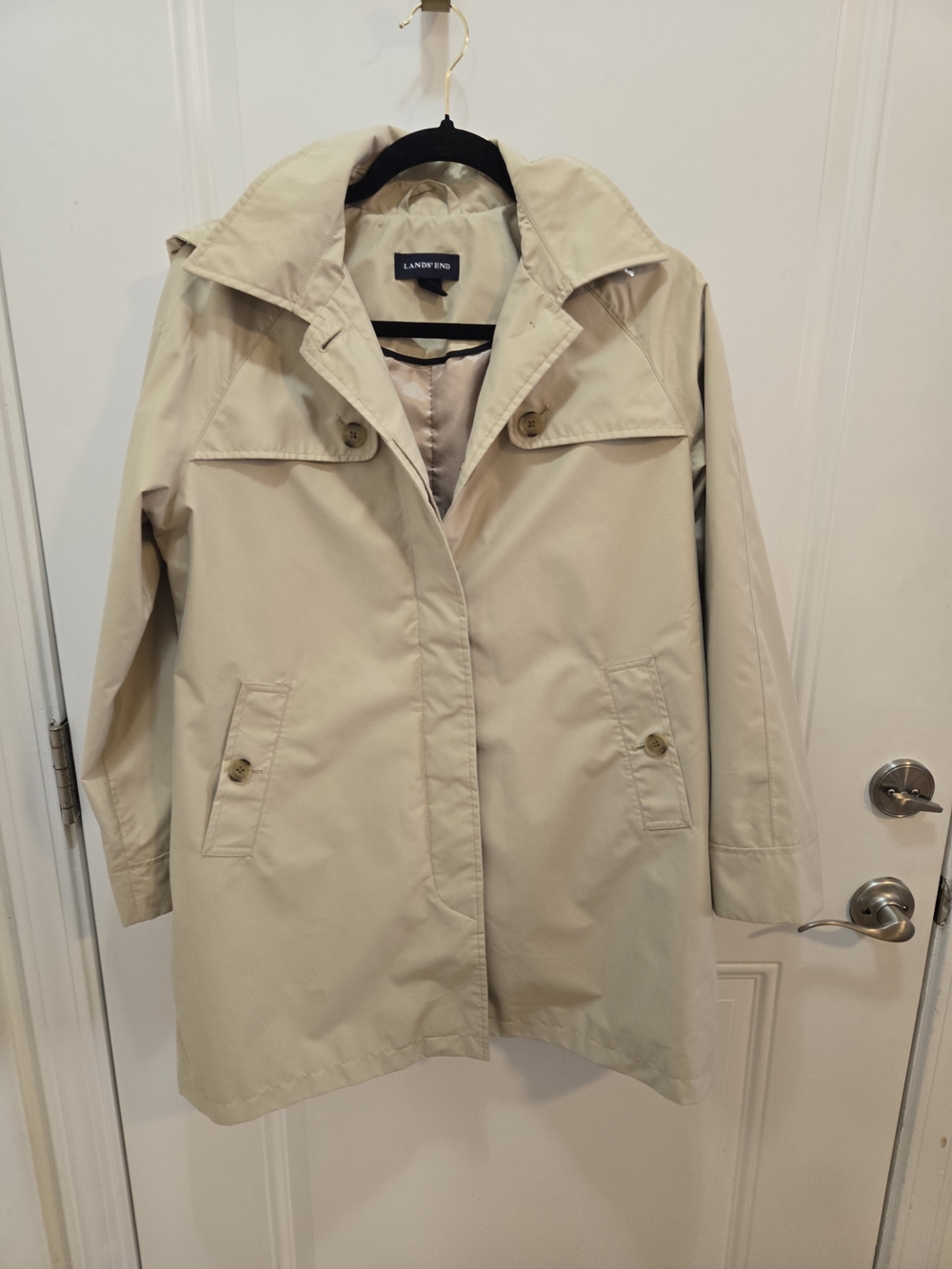 Lands' End Cream Women's Classic Trench Coat